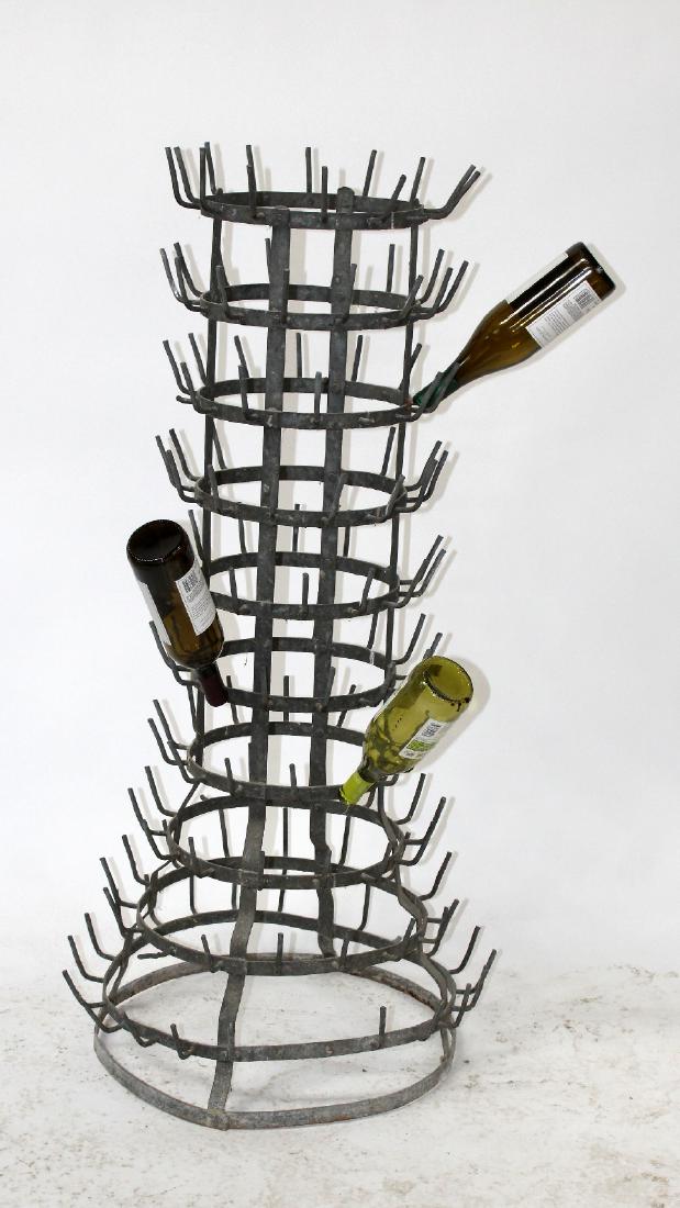 French wine bottle drying rack
