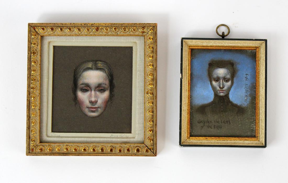 Lot of 2 Bruce Hafley miniature portraits (1 of 8)