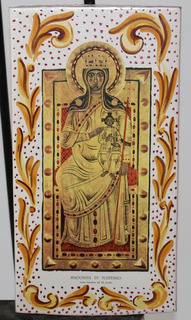 Hand painted tile Madonna di Positano (1 of 5)