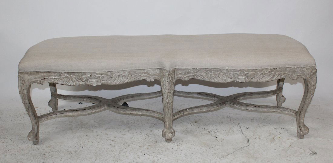 French Louis XV style backless bench (1 of 5)