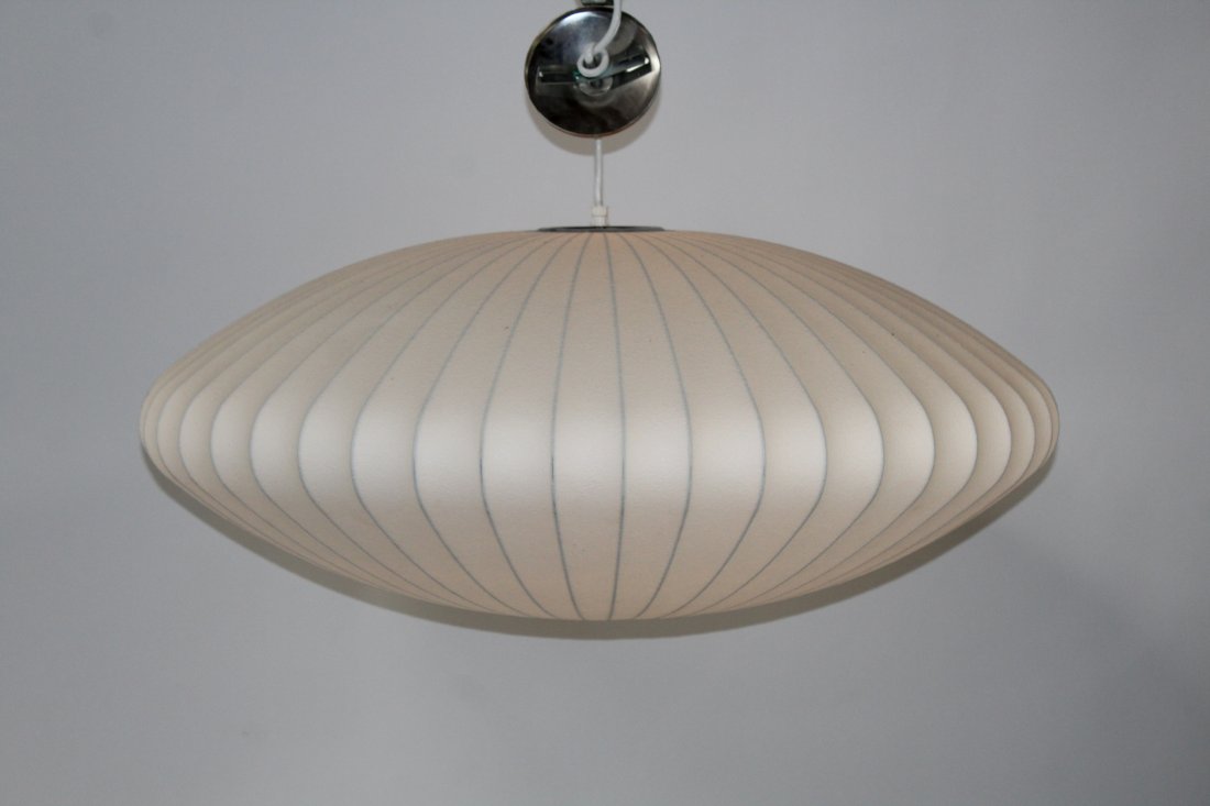 George Nelson Saucer lamp: George Nelson saucer lamp. 14 1/2"h x 36"w