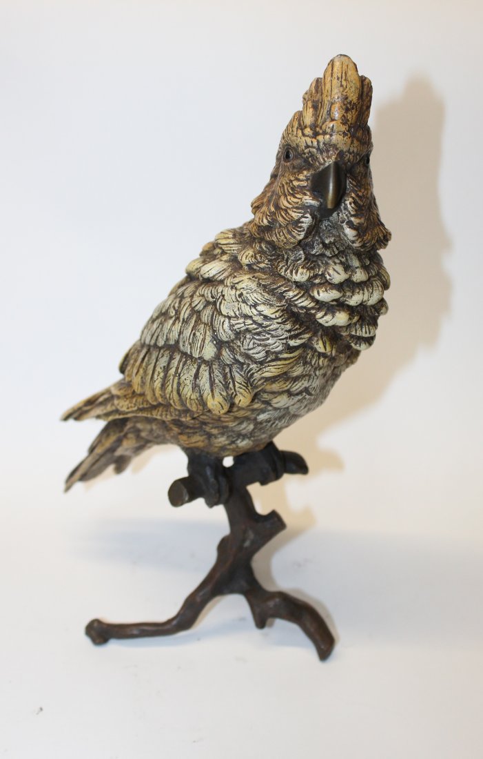 Austrian cold painted bronze Cockatoo figurine (1 of 4)