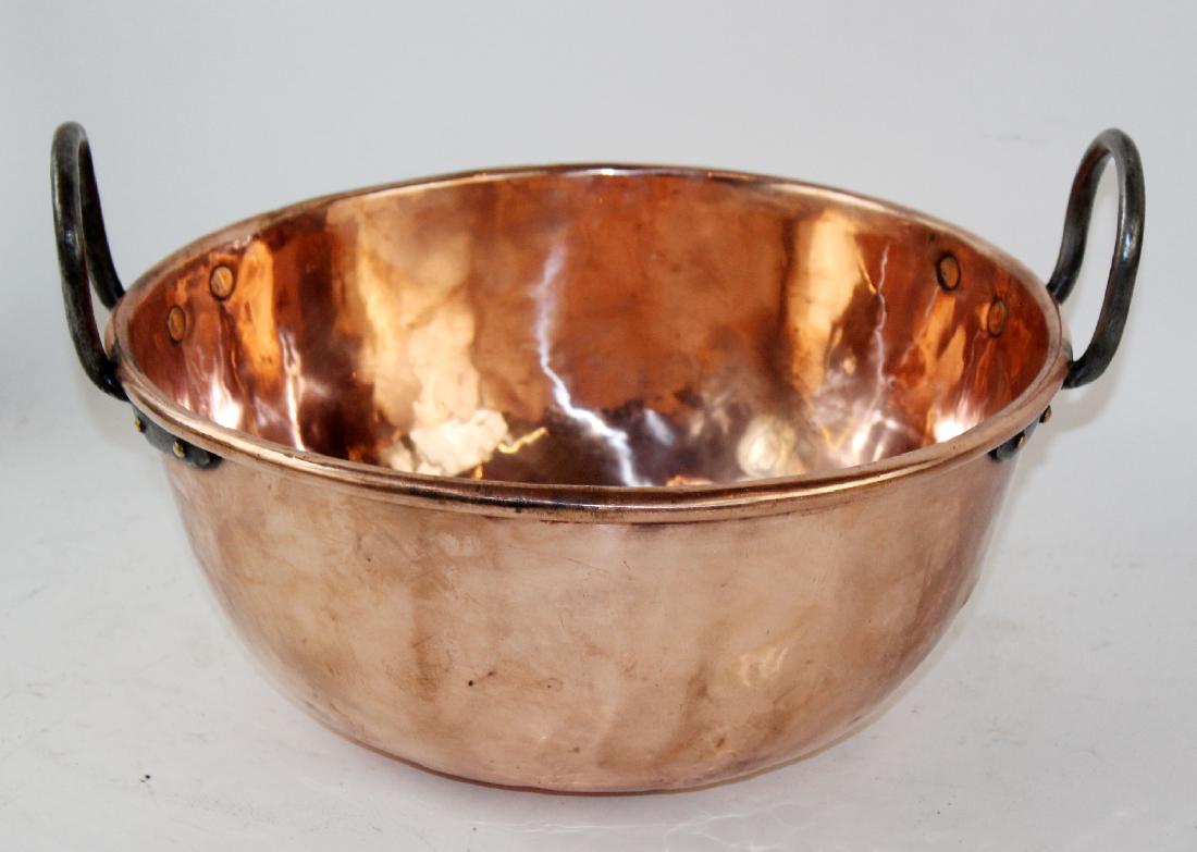 French copper candy vat with iron handles (1 of 4)