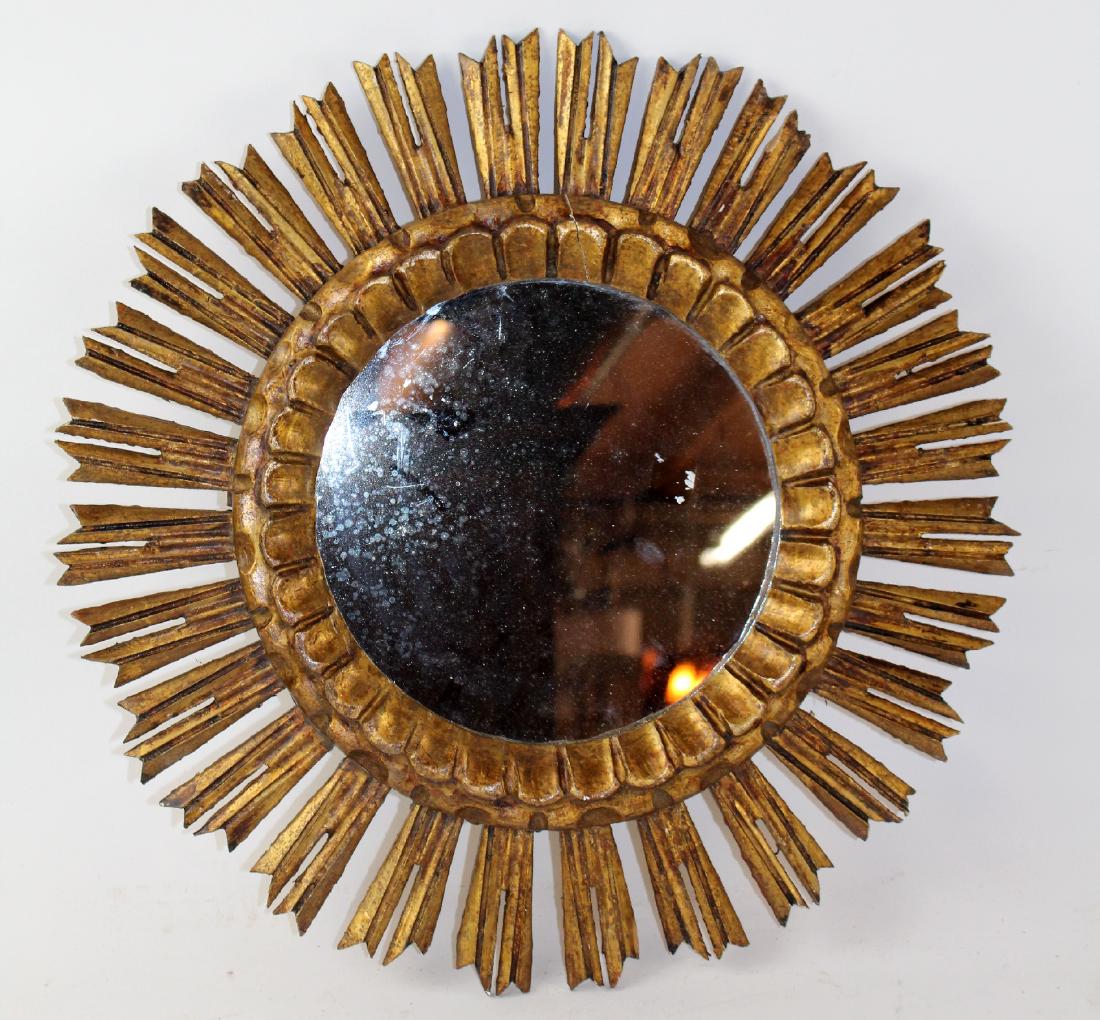 French wooden Sunburst mirror (1 of 4)
