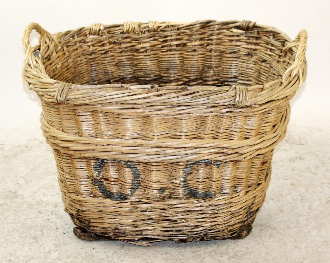 French wicker oval grape harvest basket (1 of 4)