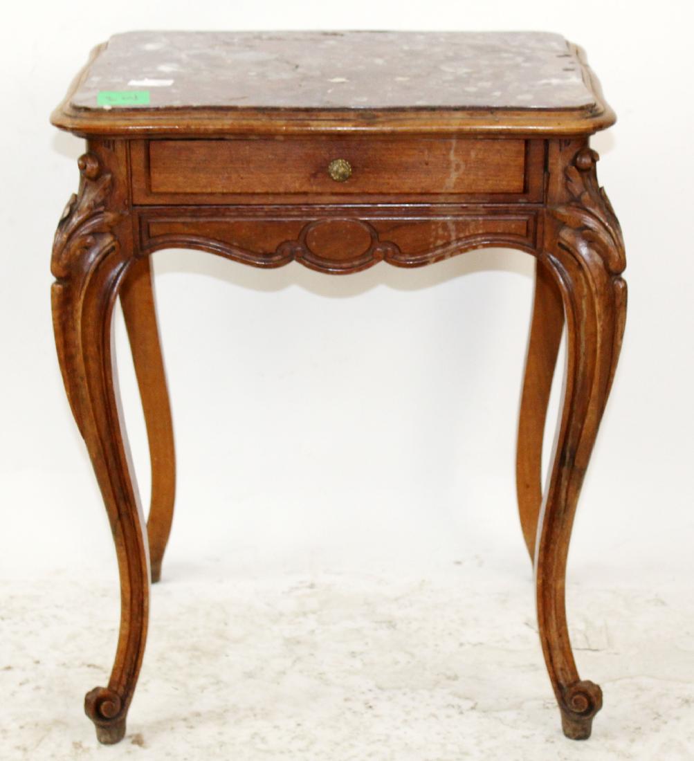 French Louis XV style marble top table table (1 of 5)