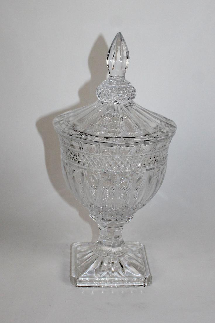 Crystal lidded urn
