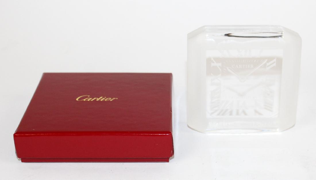 Cartier crystal clock paperweight (1 of 3)