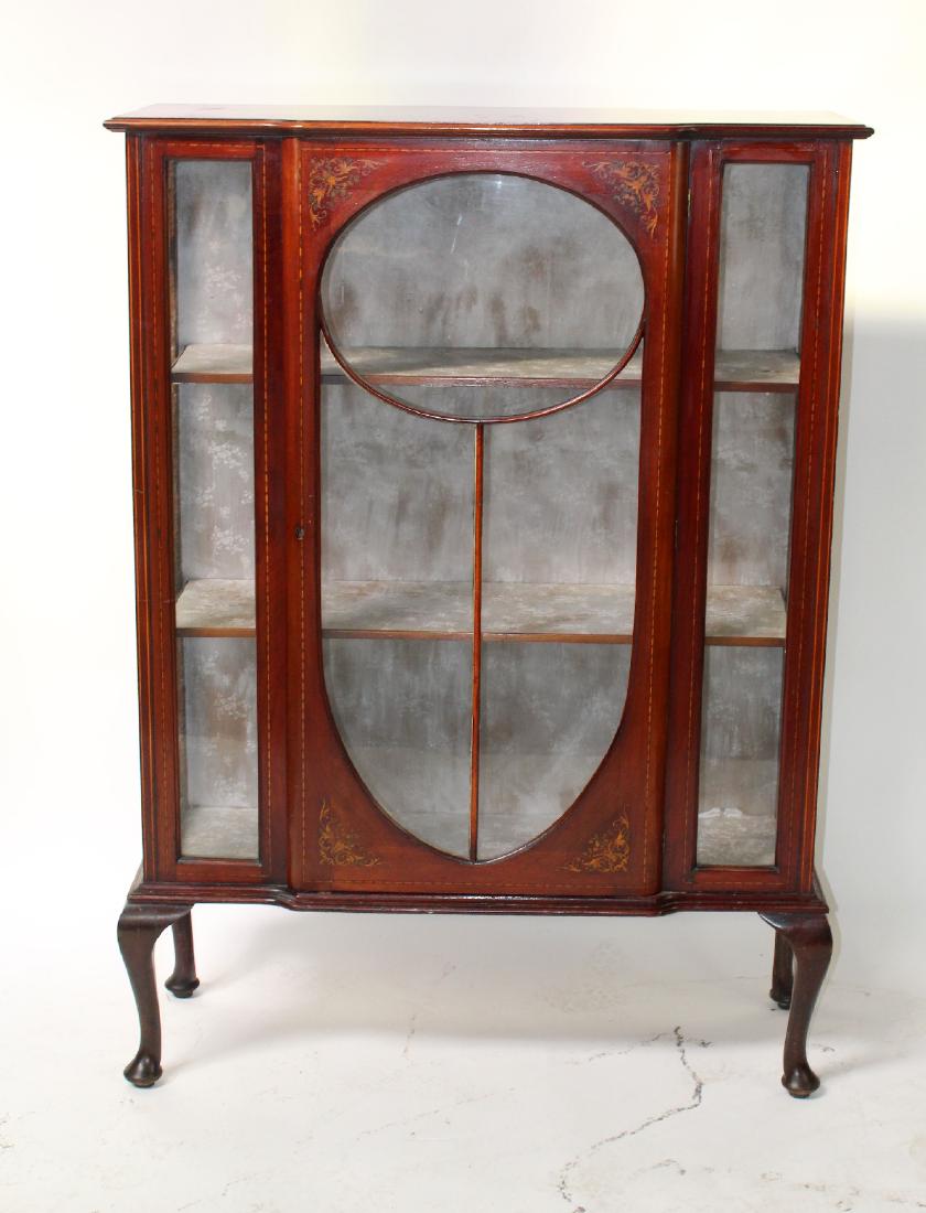 Victorian inlaid china cabinet (1 of 4)