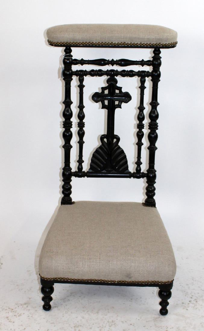 French 19th c prayer chair