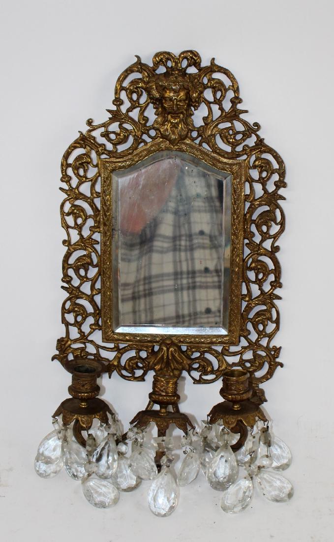 Renaisance Revival bronze wall sconce (1 of 6)