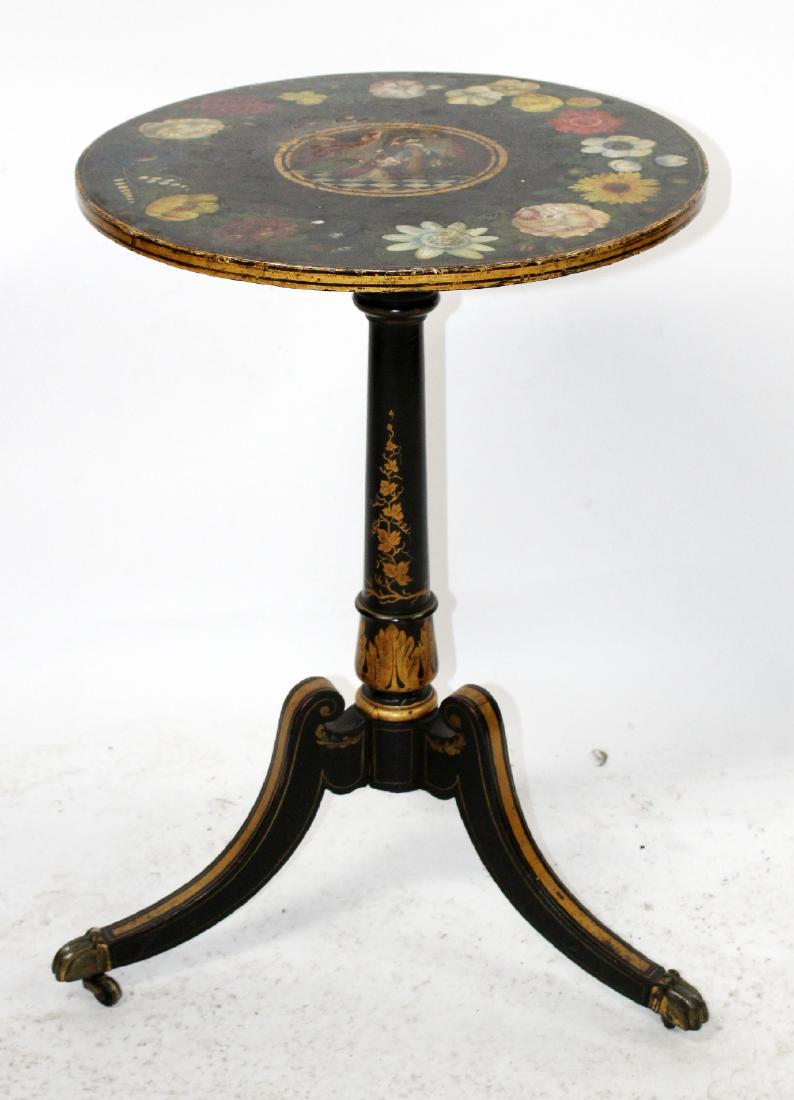 Victorian painted tilt top table (1 of 6)