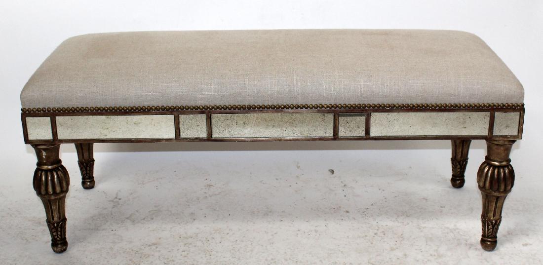 Contemporary mirrored base backless bench (1 of 3)