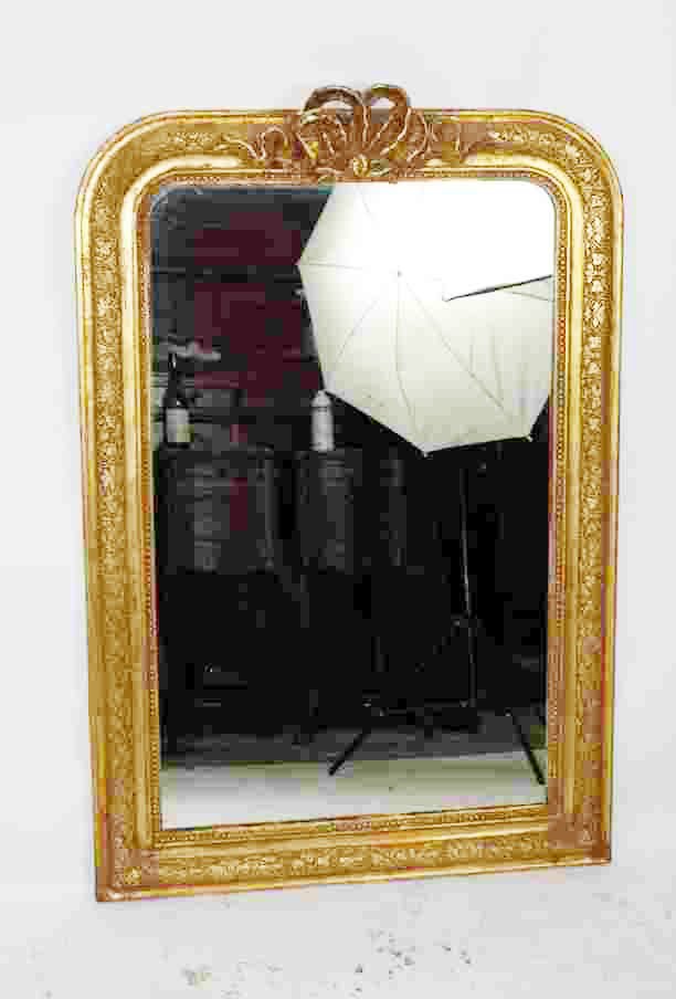 French Louis Philippe transitional gilt mirror (1 of 5)