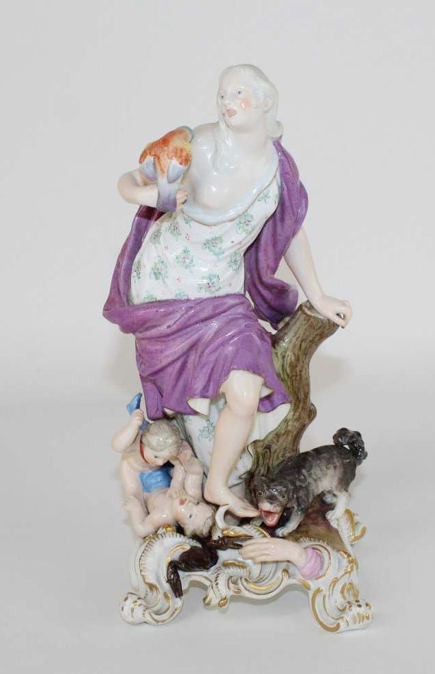 Meissen 19th c porcelain figural group (1 of 9)