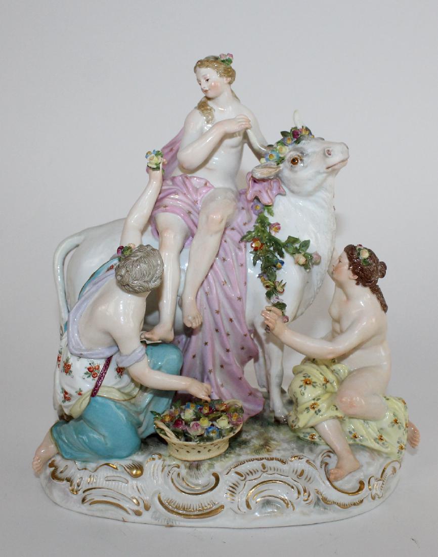 Meissen porcelain figural group Abduction of Europa (1 of 9)
