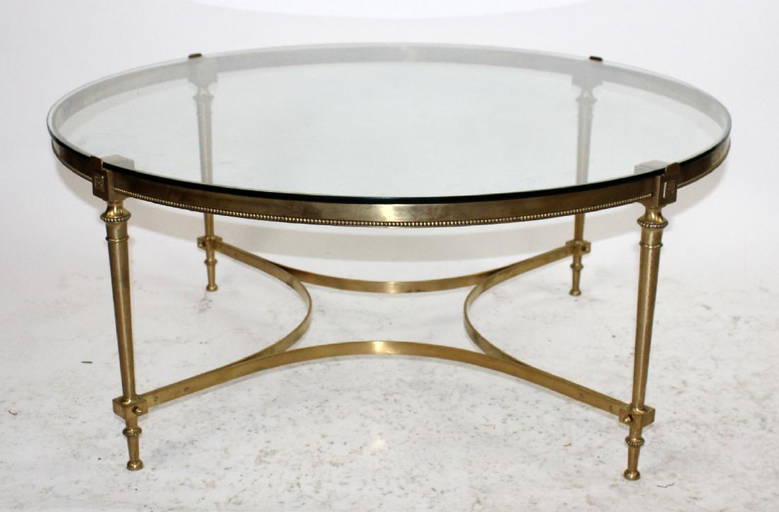 Brass & Glass Round Coffee Table