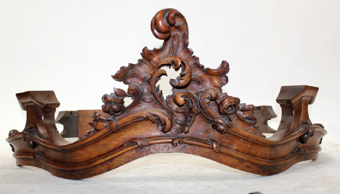 French Louis XV style carved walnut bed canopy (1 of 5)