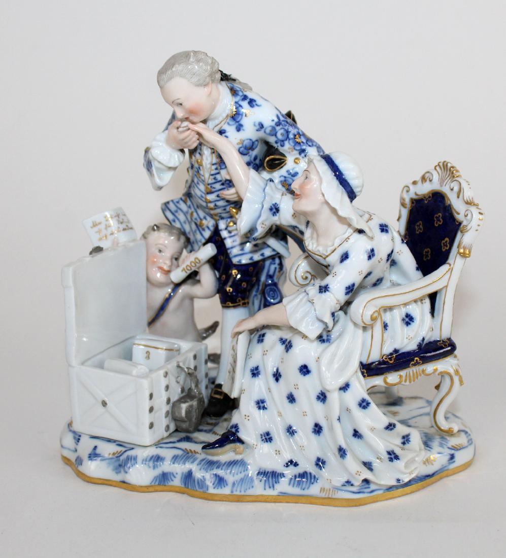 Meissen 19th c porcelain figural group (1 of 9)