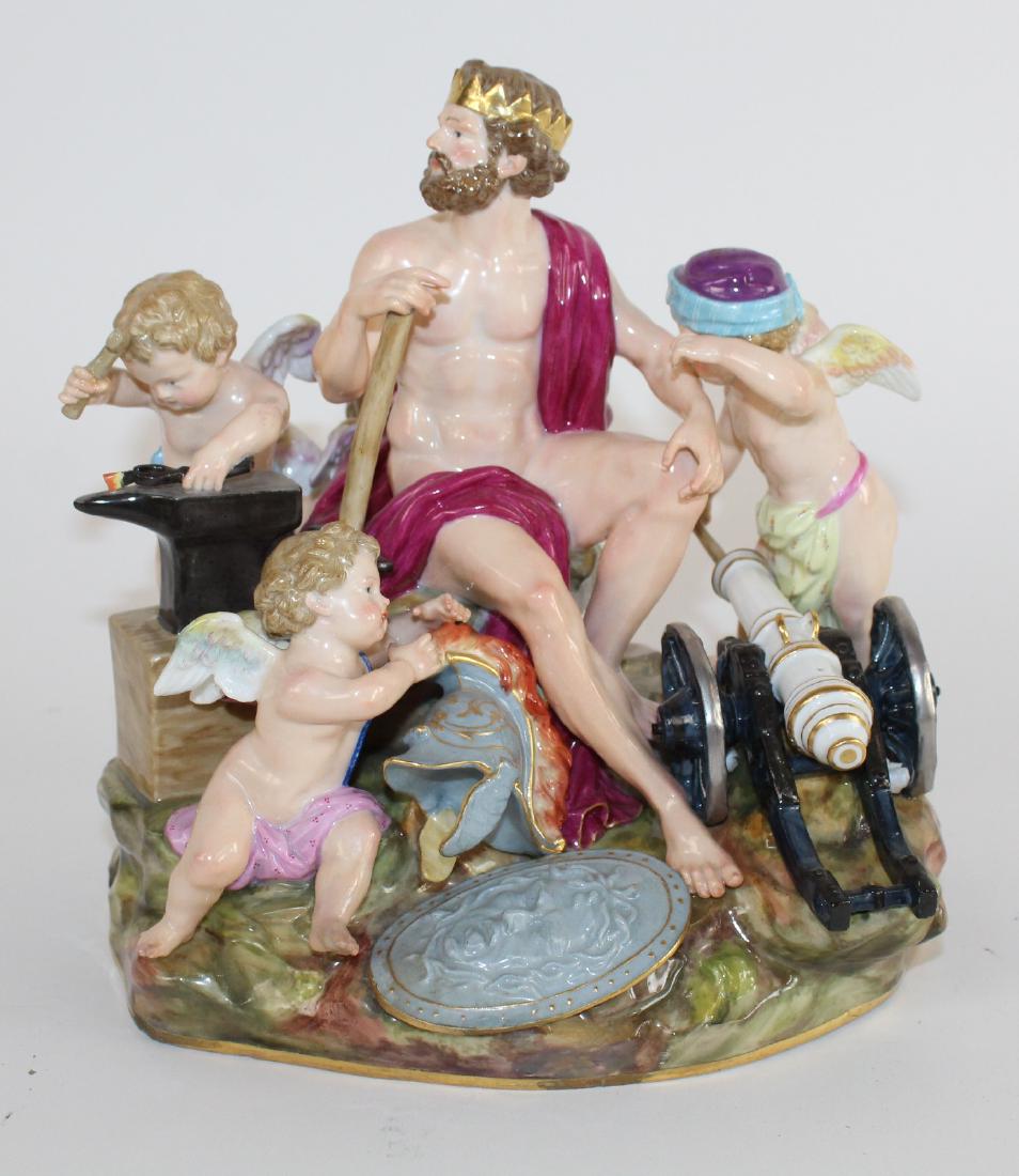 Meissen 19th c porcelain figural group "Fire" (1 of 9)
