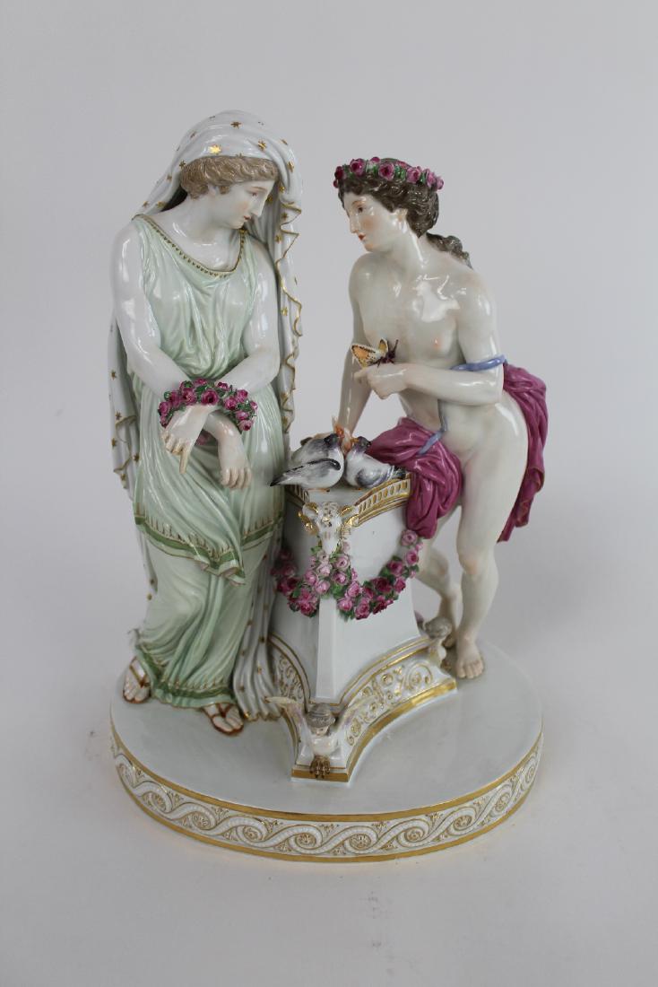 Meissen 19th c allegorical porcelain group (1 of 10)