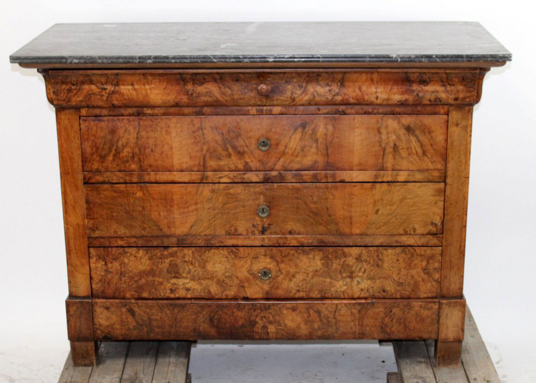 French Louis Philippe commode with marble (1 of 7)