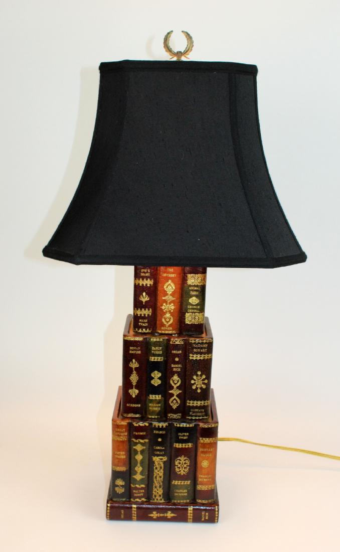 Maitland Smith faux stacked book lamp (1 of 5)