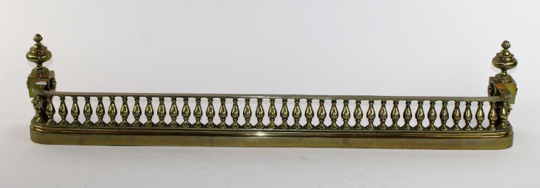 Antique French polished fire fender (1 of 4)