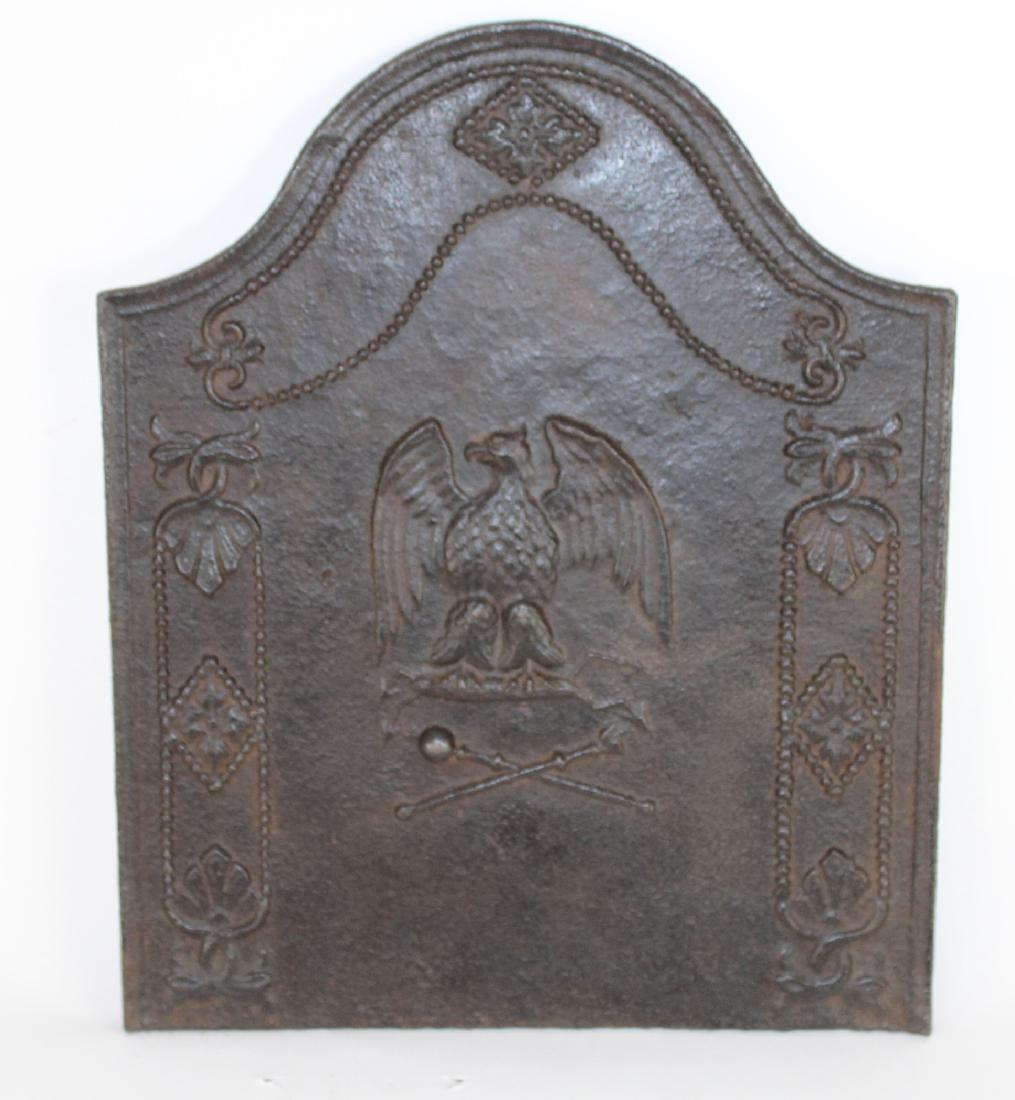French cast iron fire back panel (1 of 4)