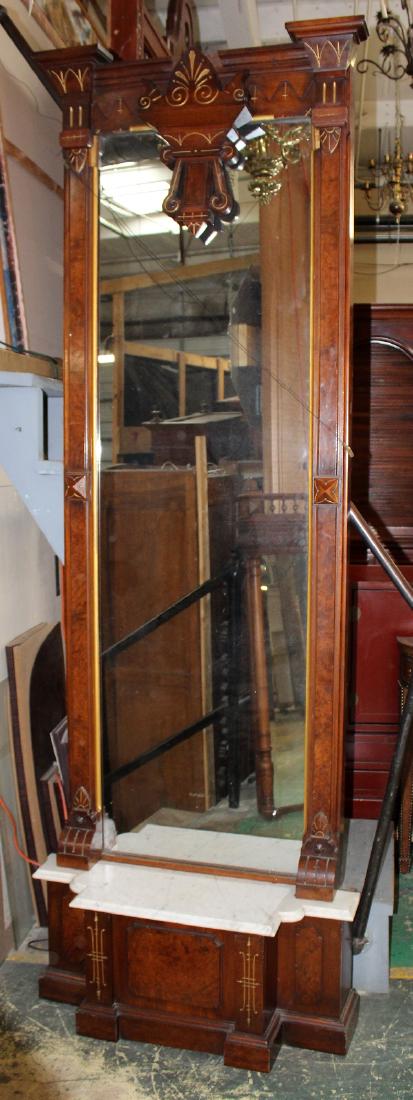 American Eastlake walnut pier mirror with console (1 of 6)