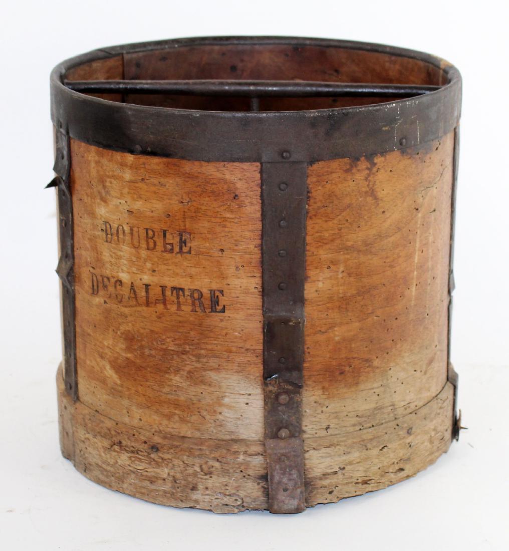 French wood and iron double grain measure (1 of 6)
