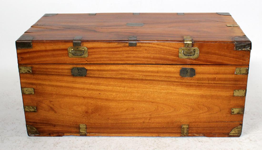 Antique cedar trunk with brass accents (1 of 5)