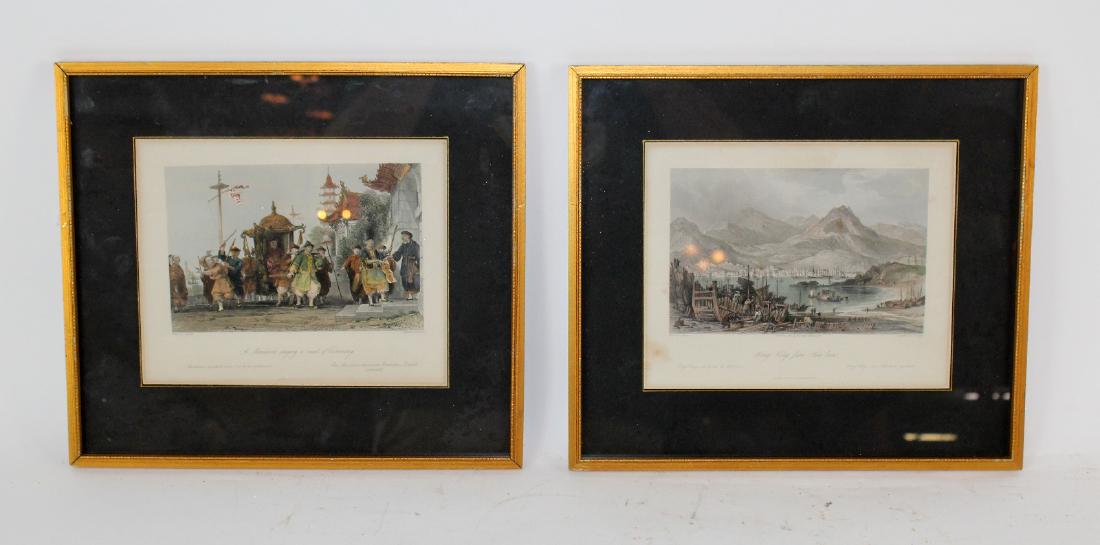 2 Fisher & Son hand colored engravings (1 of 7)
