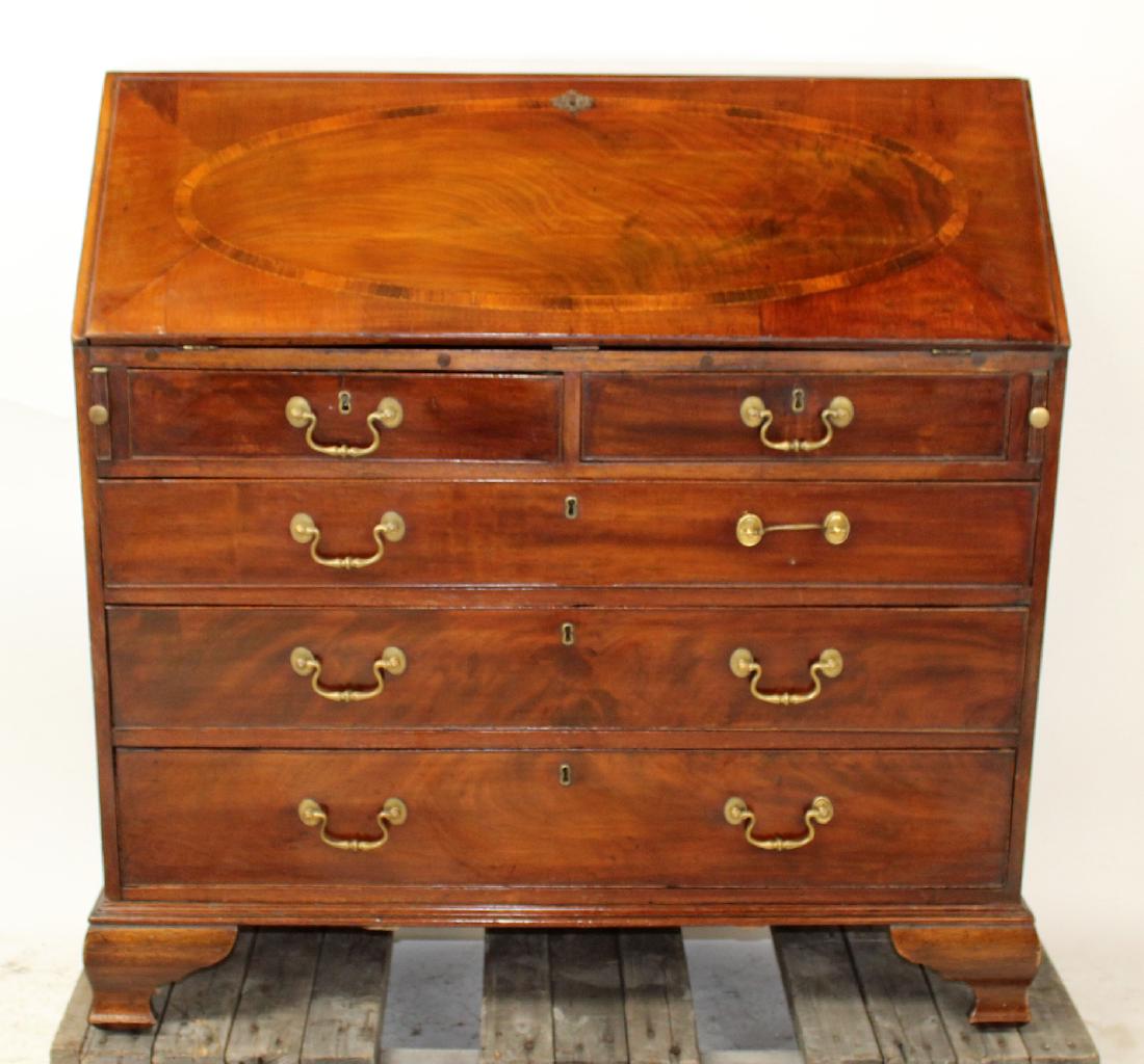 English Georgian fall front secretary chest (1 of 10)