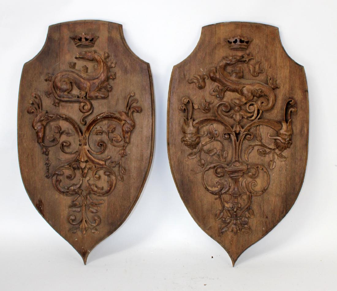 Pair of French shield form crests (1 of 8)
