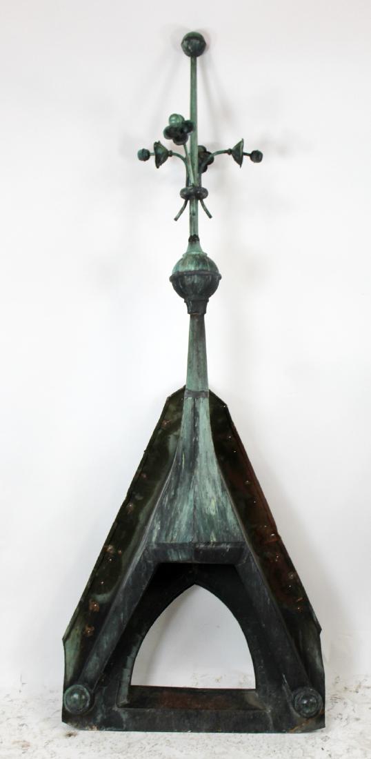 Antique copper oeil de boeuf with spire (1 of 10)
