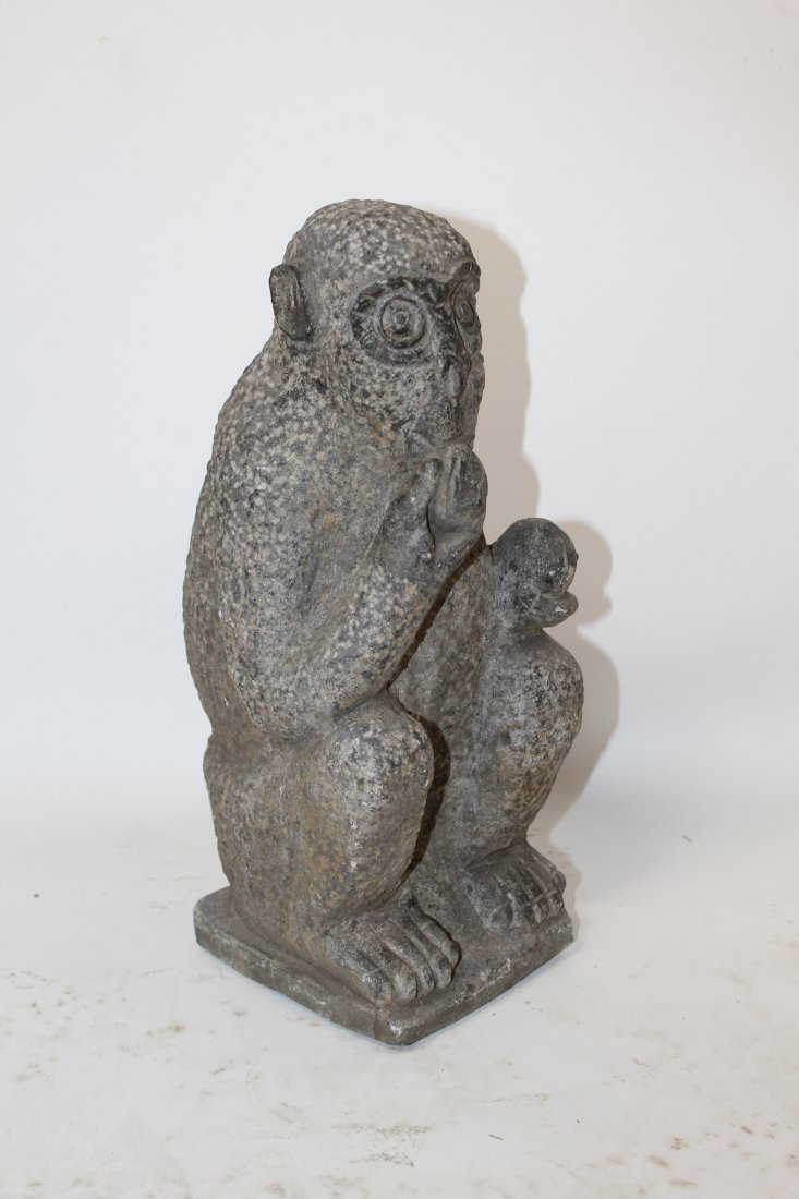 Chinese carved stone monkey (1 of 5)