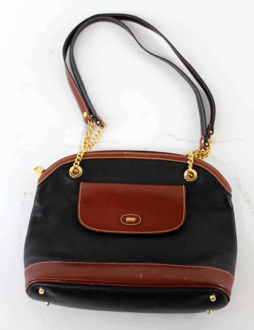 Bally black and tan leather handbag: Bally black and tan leather handbag.
