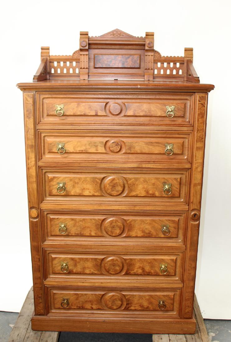 American Eastlake bachelors chest with secretary (1 of 9)
