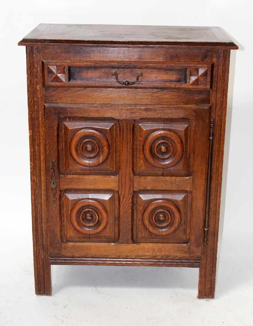 French single door bibus (jelly cabinet)  in oak (1 of 7)