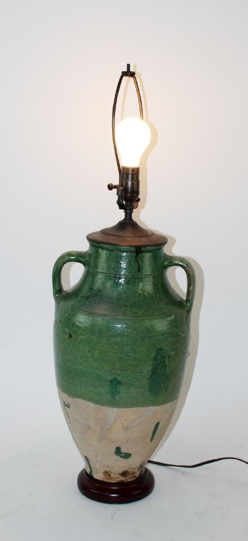 Slip glazed jug  table lamp (1 of 6)
