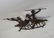 Antique figural iron chateau candle wall sconce - 6