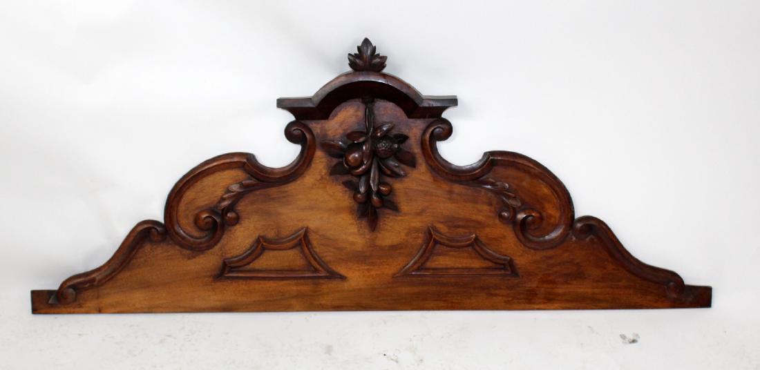 French 19th century carved crest overdoor panel (1 of 5)