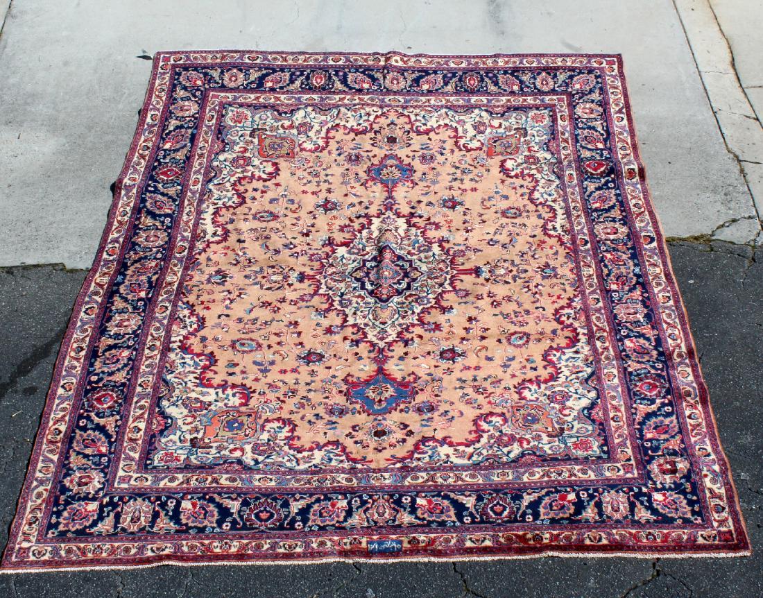 Signed Persian Koshmar wool rug 9'1" x 12'1" (1 of 7)