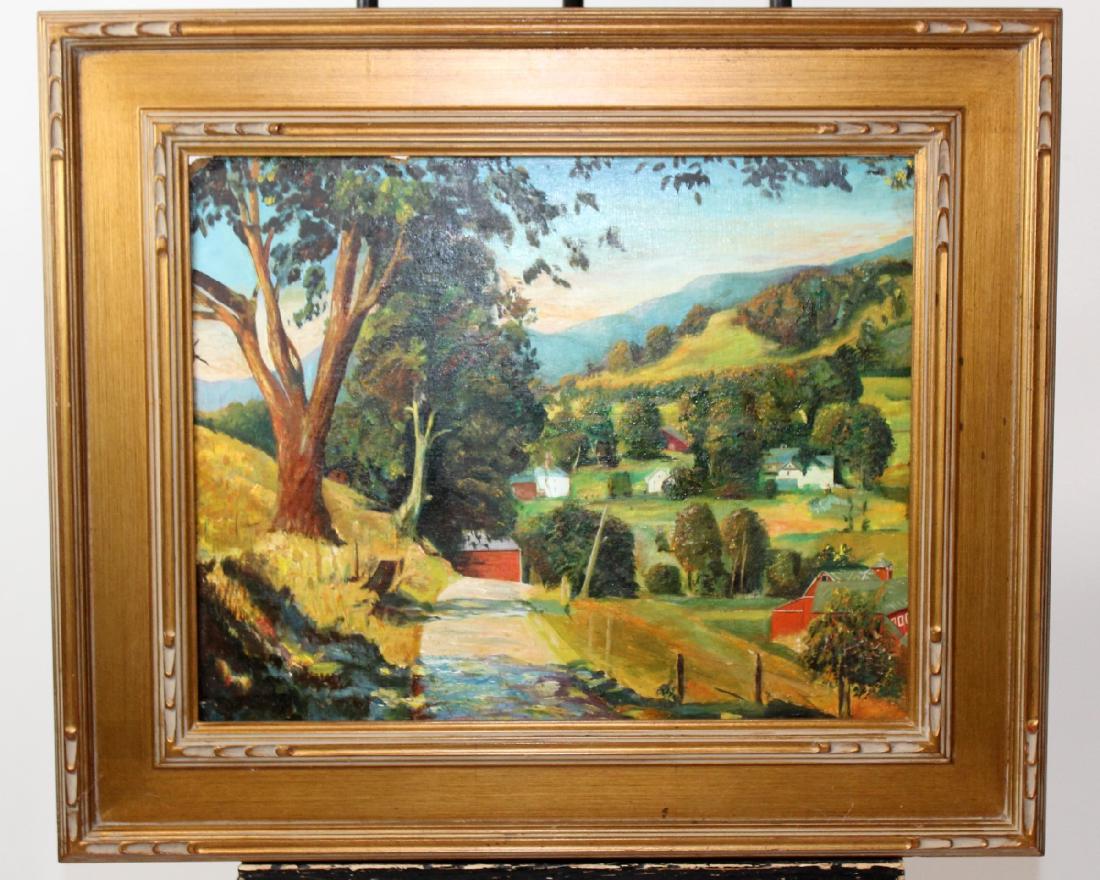 Oil on board painting Bucks County (1 of 5)