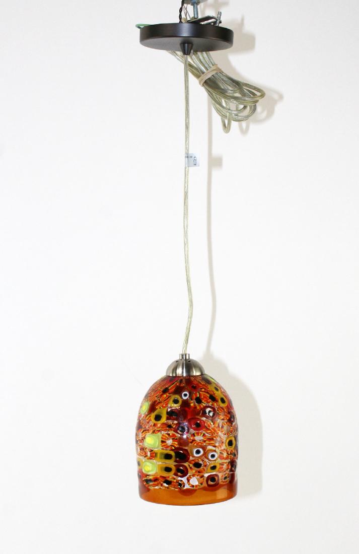 Italian Ogetti art glass pendant light: Italian Ogetti Art Glass pendant light. 7"h x 5"w