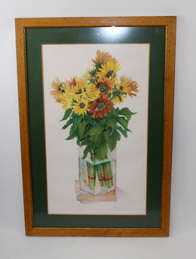 Gary Bukovnik lithograph depicting Sunflowers (1 of 5)