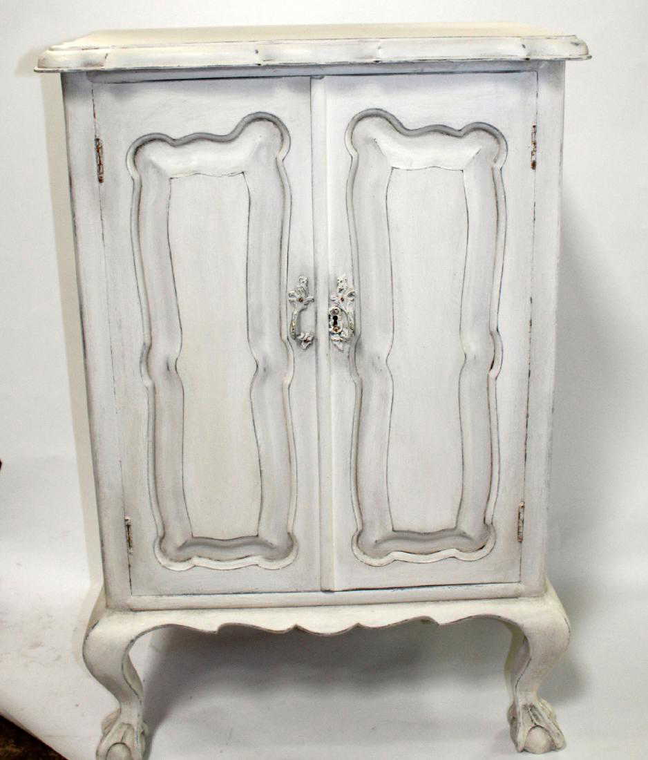 French Provincial Painted 2 Door Bibus Cabinet On Liveauctioneers