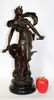 "L Progres" patinated metal statue after Moreau - 2