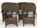 Set of 4 wicker armchairs